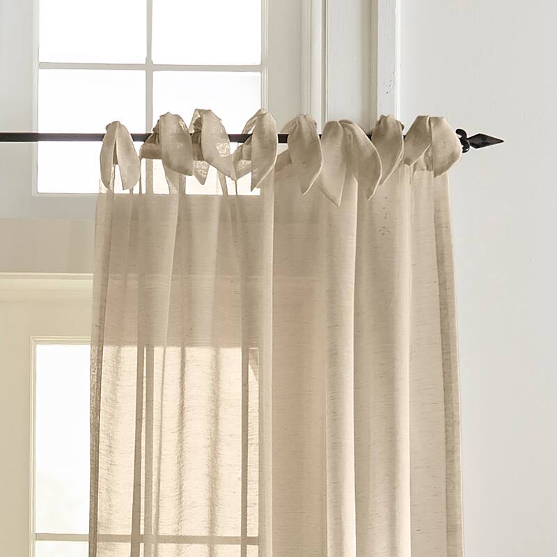 The Curated Nomad Parkhurst Tie-top Sheer Window Curtain