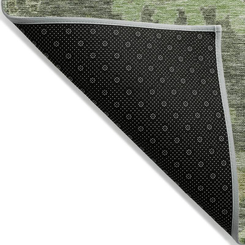 Machine Washable Indoor/ Outdoor Vintage Traditional Chantille Rug