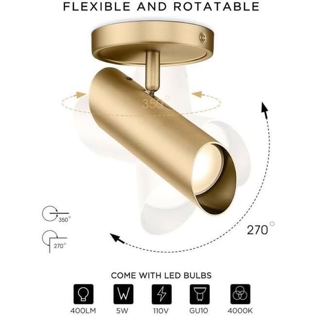 32" 4-Light LED Track Light - 350 Degree Rotatable