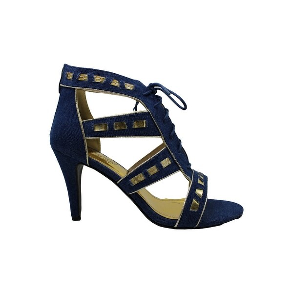 small gold block heels