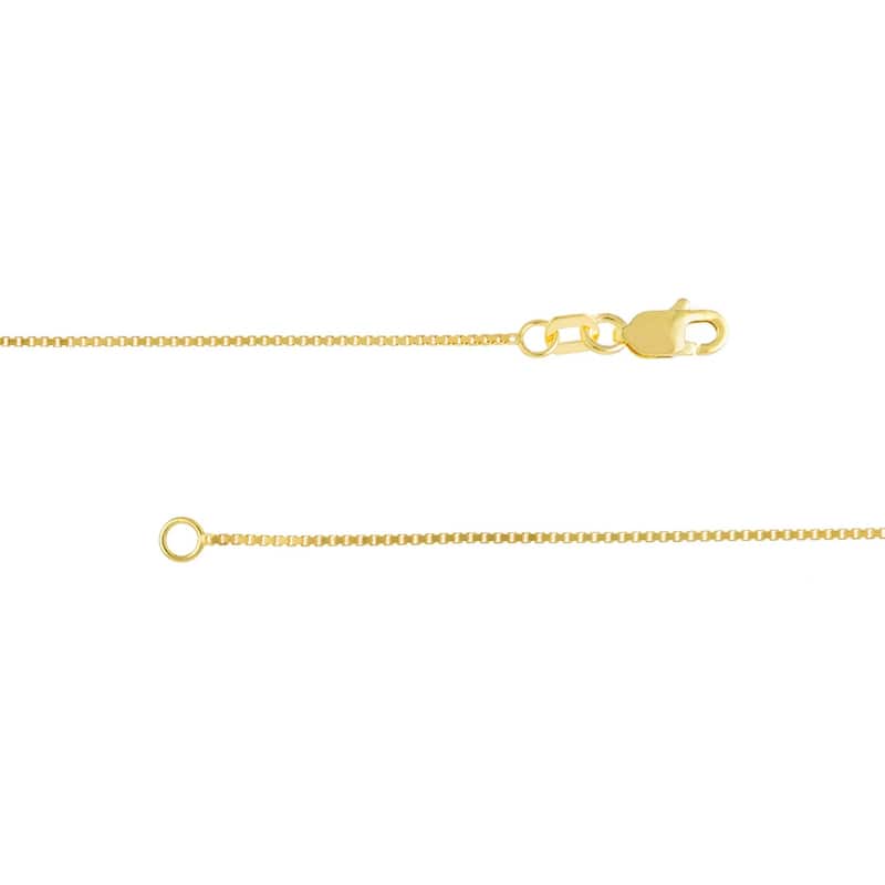 Curata 10k Yellow Gold 0.73mm Box Chain Necklace (Lobster)