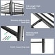 preview thumbnail 8 of 7, Gymax Twin Metal Loft Bed Frame w/ 2 Ladders Full-length Guardrail
