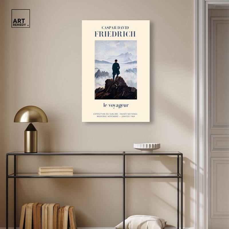 Wanderer in a Sea of Mist Canvas by Art Remedy, Gallery Wrapped