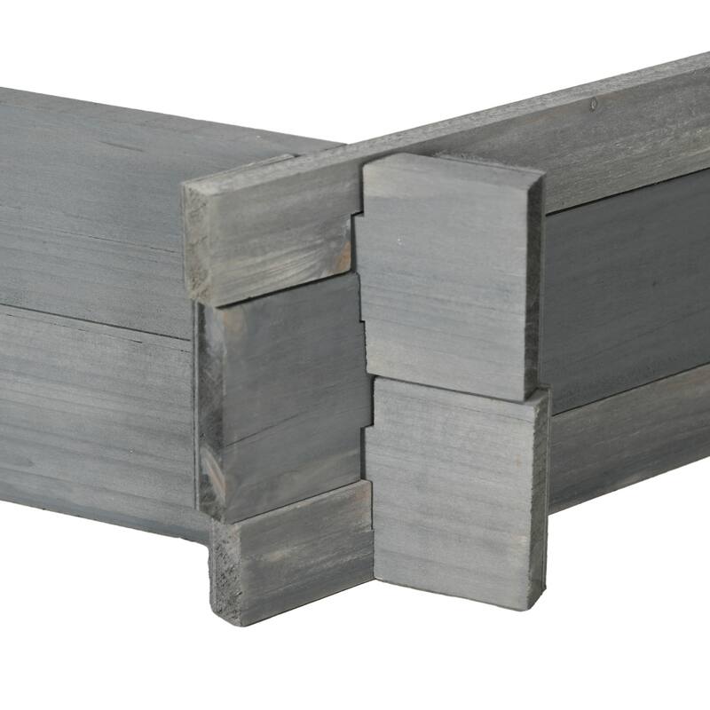 Outsunny Wooden Raised Garden Bed, Hexagon Screwless Planters for Outdoor Plants, Vegetables, Flowers, Herbs