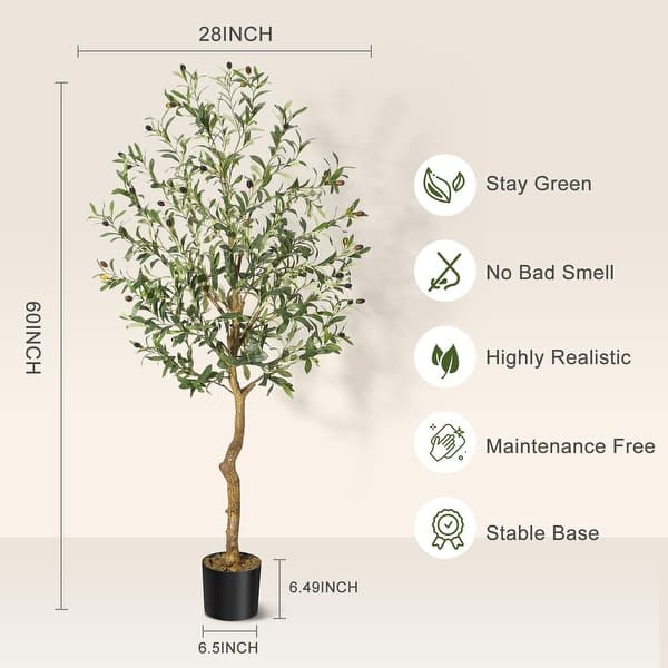4/5/6/7FT Tall Olive Tree Plants,Olive Trees Artificial Indoor - On Sale -  Bed Bath & Beyond - 42401602