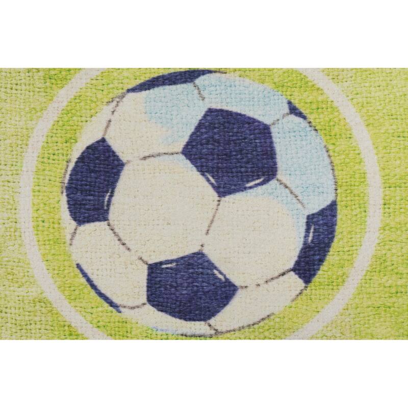 Dynamic Rugs Kidz Light Green/Multi Polyester Children's Area Rug