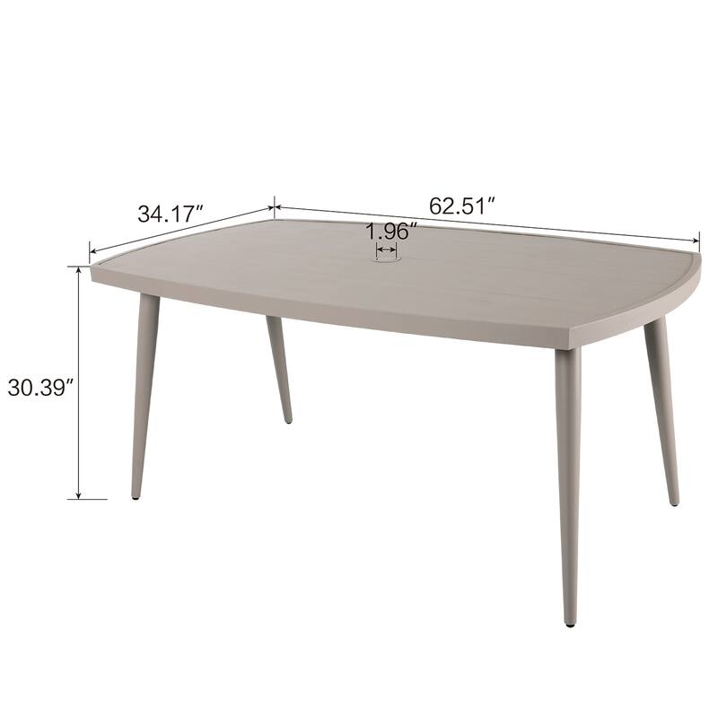 Outdoor Patio 7-Piece Dining Set with Seat and Cushions