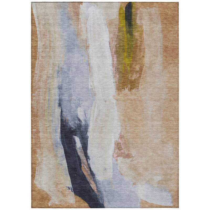 HomeRoots Abstract Transitional Rectangle Outdoor Rug