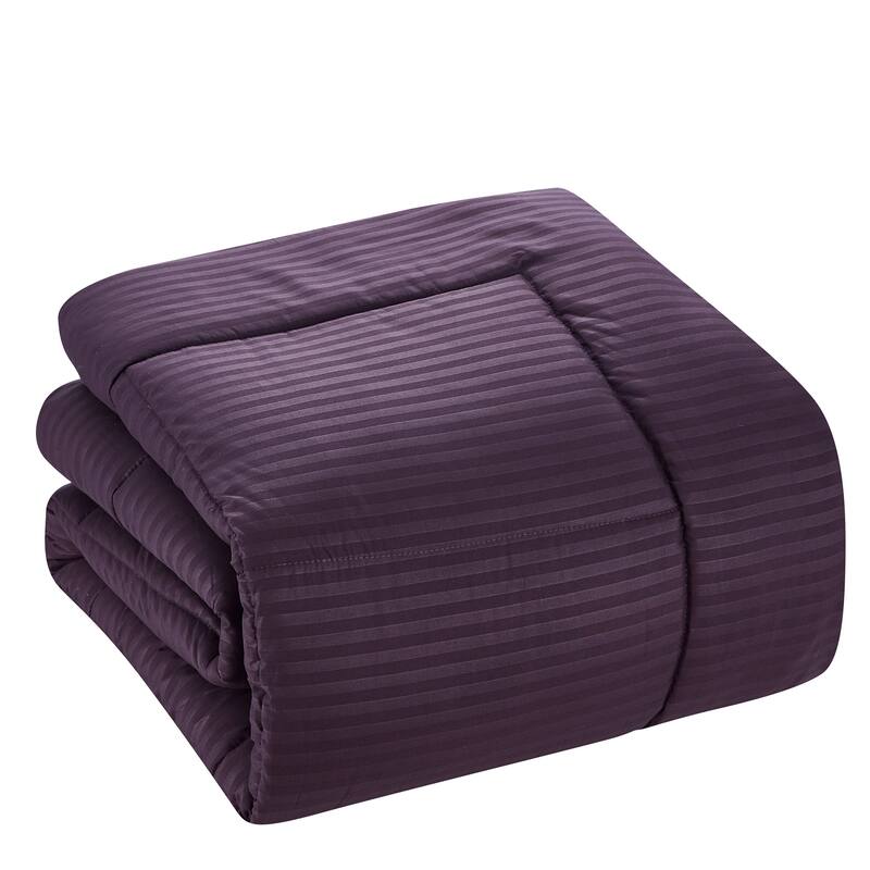 Soft Dobby 8-piece Striped Down Alternative Bed-in-a-Bag Set w/ Sheets