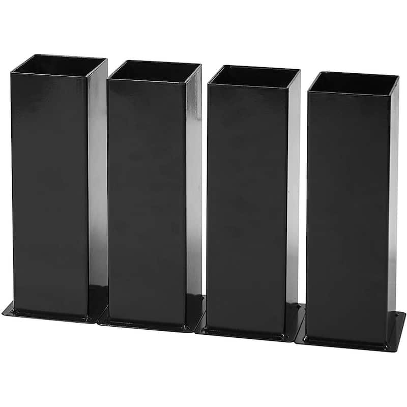 Carbon Steel Bed Risers - 8" Lift - Black