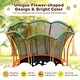 preview thumbnail 15 of 18, 8 Feet Outdoor Unique Flower Shape Trampoline with Enclosure Net