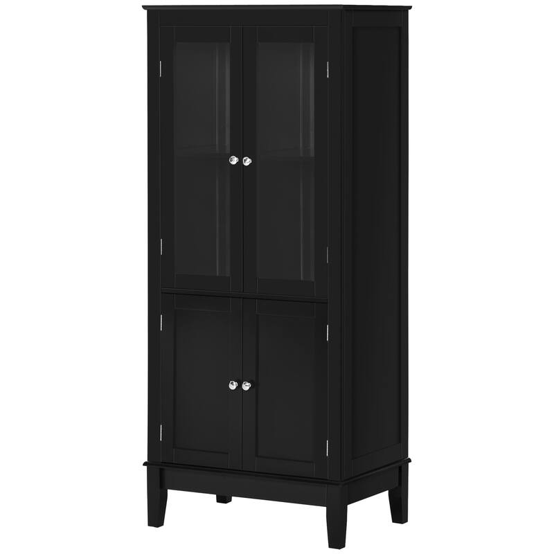 Kleankin Bathroom Floor Cabinet With 2 Storage Cabinets