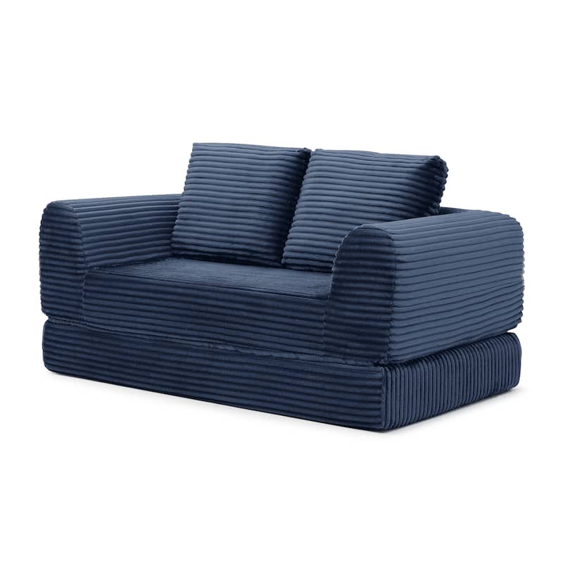 Sofa Bed Sleeper Sofa with 2 Pillows, Upholstered Sofa Couch Loveseat 2-Seater Sofa Couch with Armrests