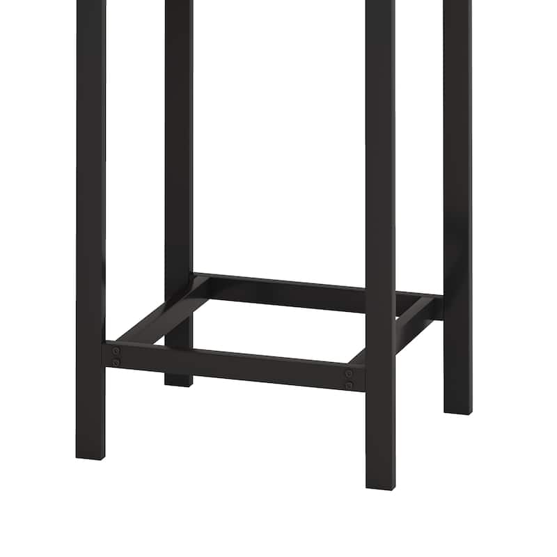 Modern 4-Piece Dining Table Set Kitchen Table Set with Hanging Stools, Color-Block Dining Table and Chairs