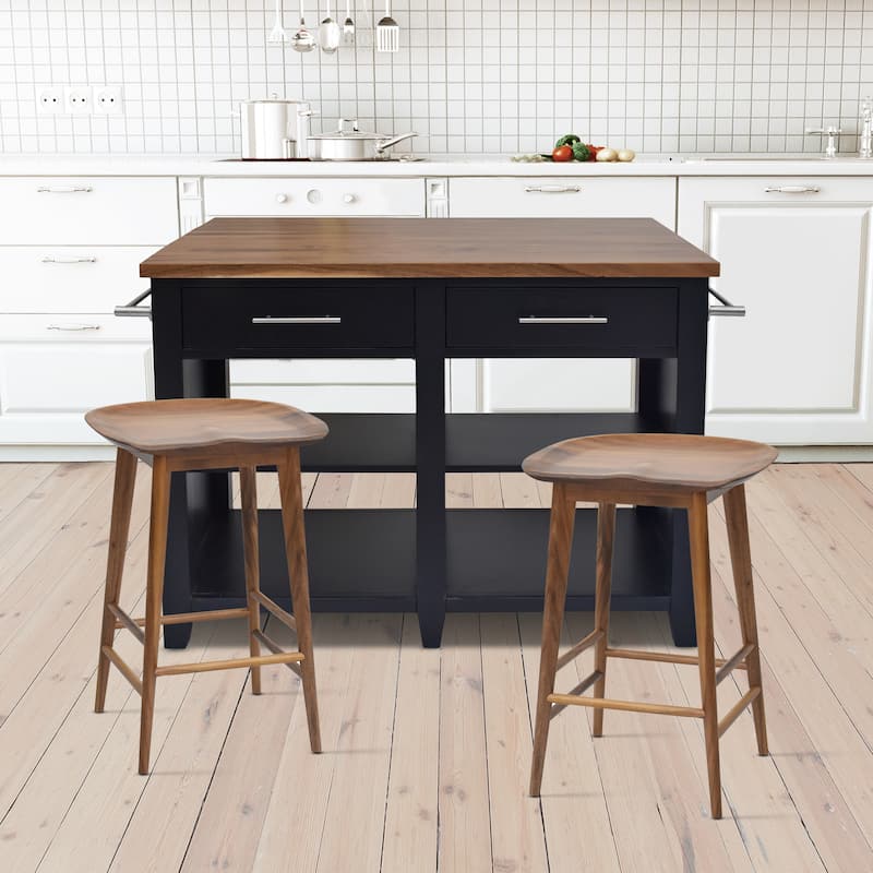 Steve Silver Hendry Backless Solid Acacia Counter Stool - Counter Stool