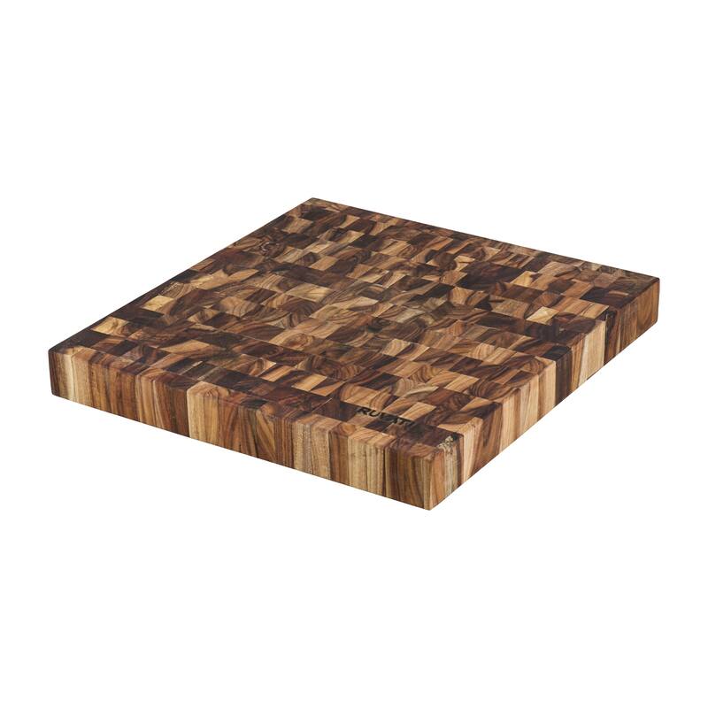 Ruvati 17 x 16 x 2 inch thick End-Grain Acacia Butcher Block Solid Wood Large Cutting Board - RVA2445ACA