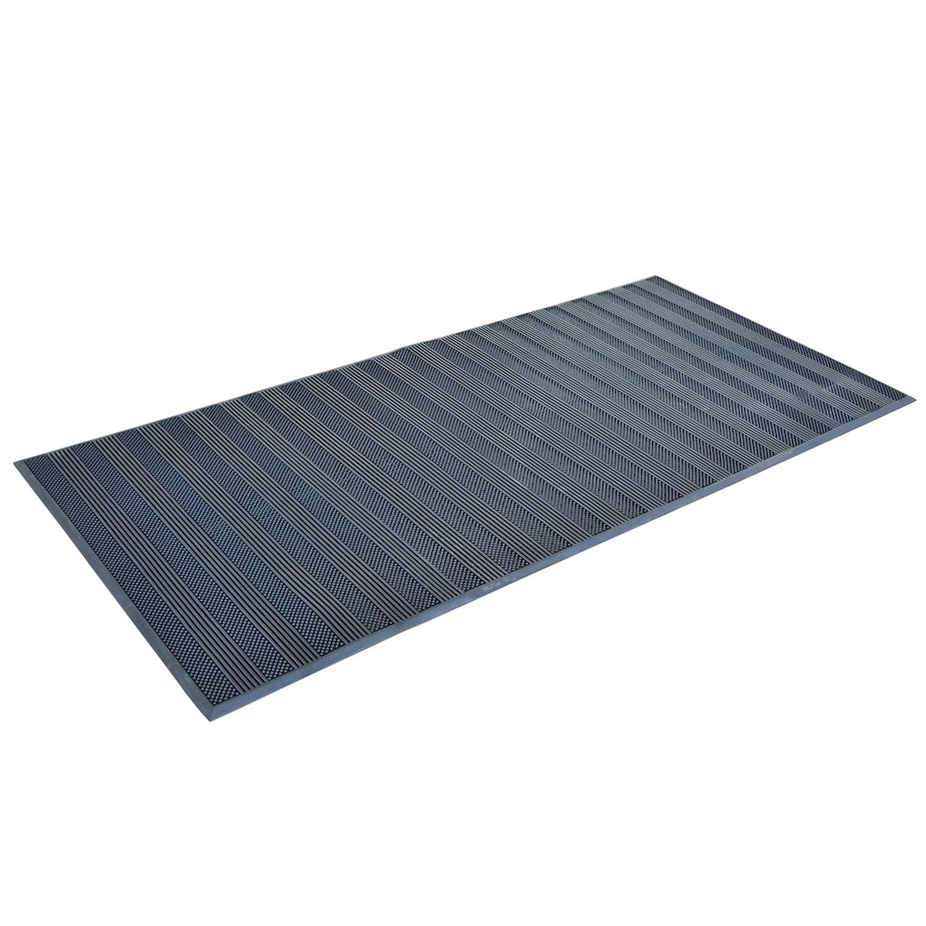 3 ft. x 6 Ft. Commercial Walkoff Entry Dual Pattern Rubber Mat - 35.5Lx74.5Wx.3H