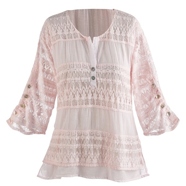 Women's Tunic Top - Powdery Pink Shirt