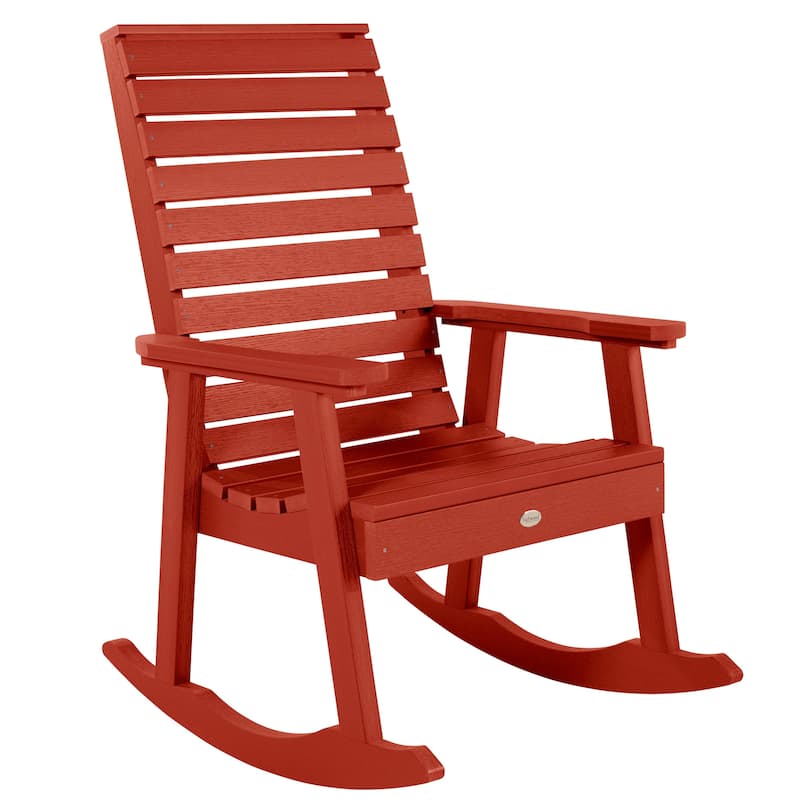 Eco-friendly Synthetic Wood Rocking Chair - Rustic Red