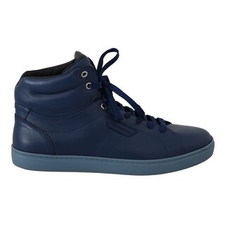 blue leather sneakers mens
