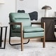 preview thumbnail 26 of 25, Costway Modern Accent Armchair Lounge Chair w/ Rubber Wood Legs & - 34.5'' x 26.5'' x 36''