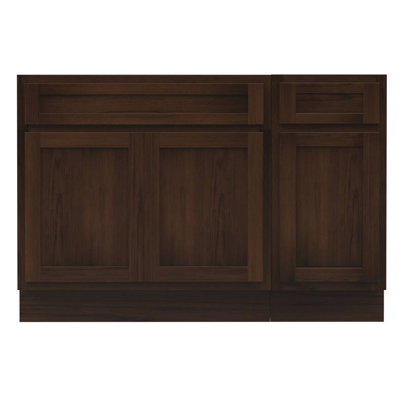 Vanity Art 45" Oak Freestanding Bathroom Vanity Cabinet without Top