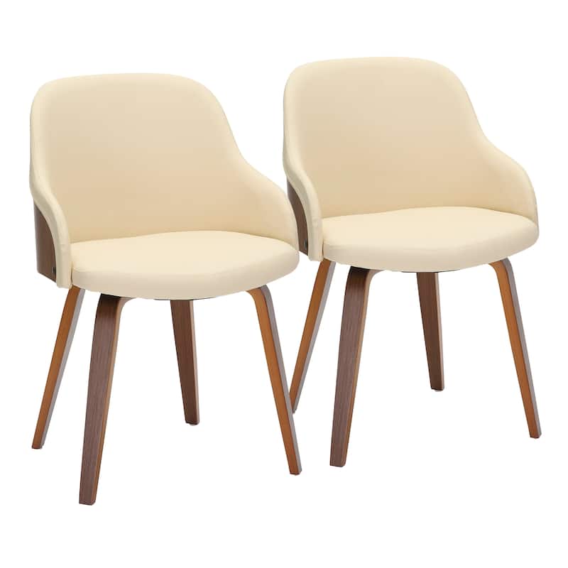 Carson Carrington Duvnas Upholstered Dining/Accent Chair with Bent Wood Legs (Set of 2)