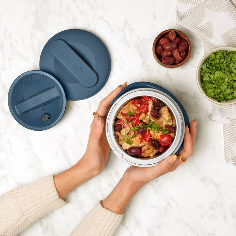 Crockpot 20-oz Lunch Crock Food Warmer Heated Lunch Box Moonshine Green