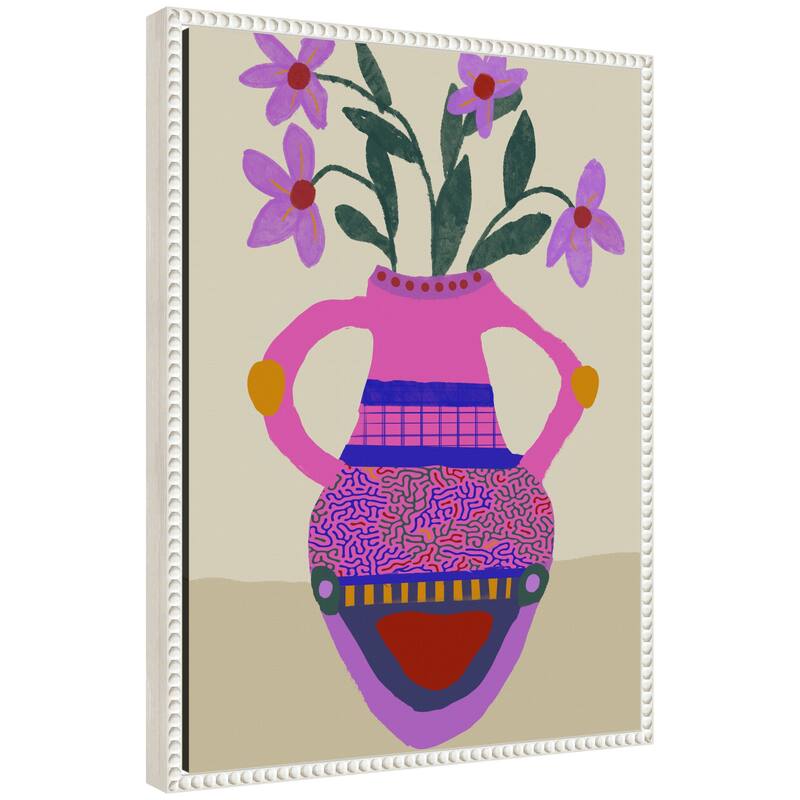 Kate and Laurel Sylvie Petals of Passion Framed Canvas by Inkheart Designs - 18x24