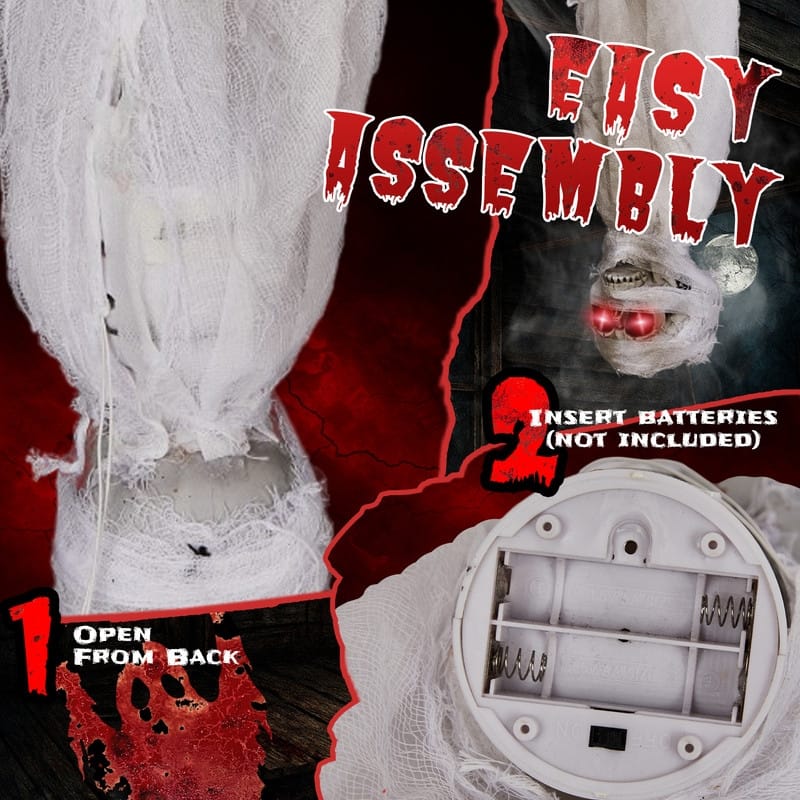 3ft Halloween Animated Hanging Cocoon Corpse Outdoor Indoor Holiday Decoration