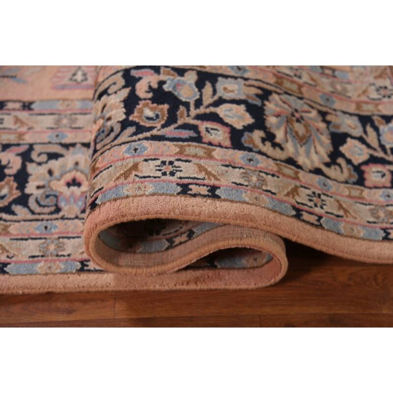 Pink Sarouk Oriental Area Rug Handmade Wool Carpet - 7'11"x 9'11"