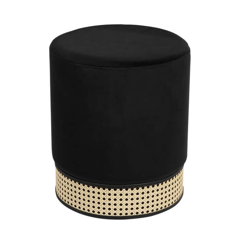 Ivy Velvet Ottoman