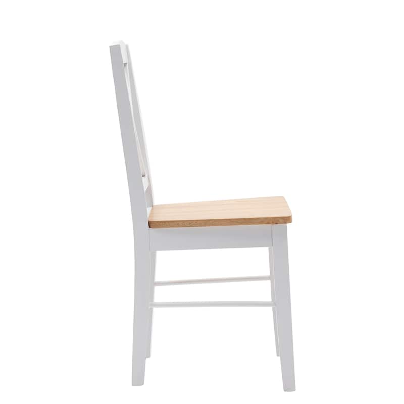 Farmhouse Cross Back Wood Dining Chairs