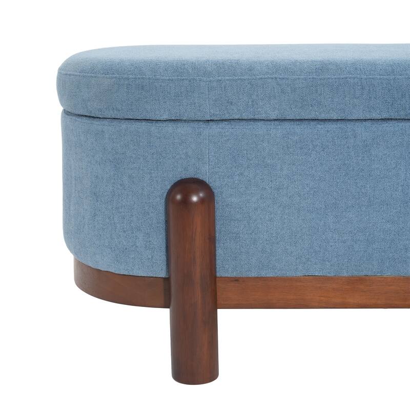 Christopher Knight Home - Wyeth Fabric and Rubberwood Storage Bench