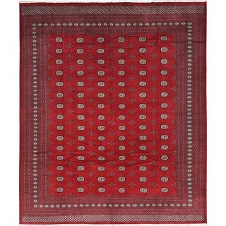 Shahbanu Rugs Deep and Rich Red Hand Knotted Mori Bokara Geometric ...