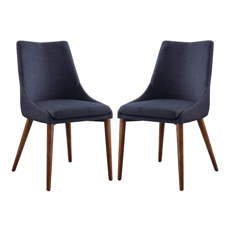 Palmer Mid-Century Modern Fabric Dining Chair in 2 Pack