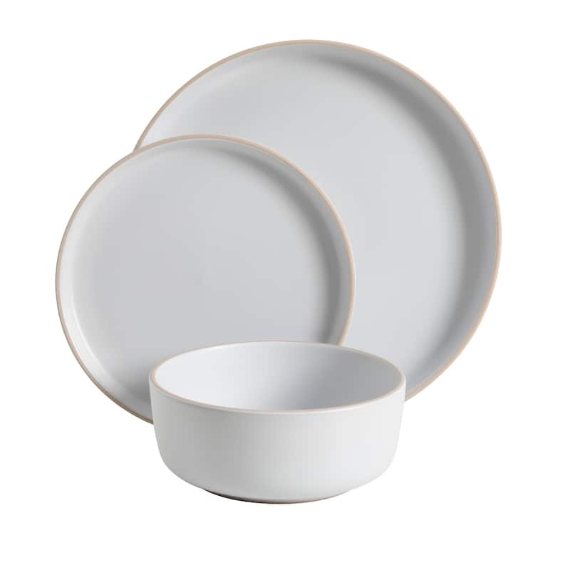 Gibson Home Everyday Essential 12pc Dinnerware Set - White