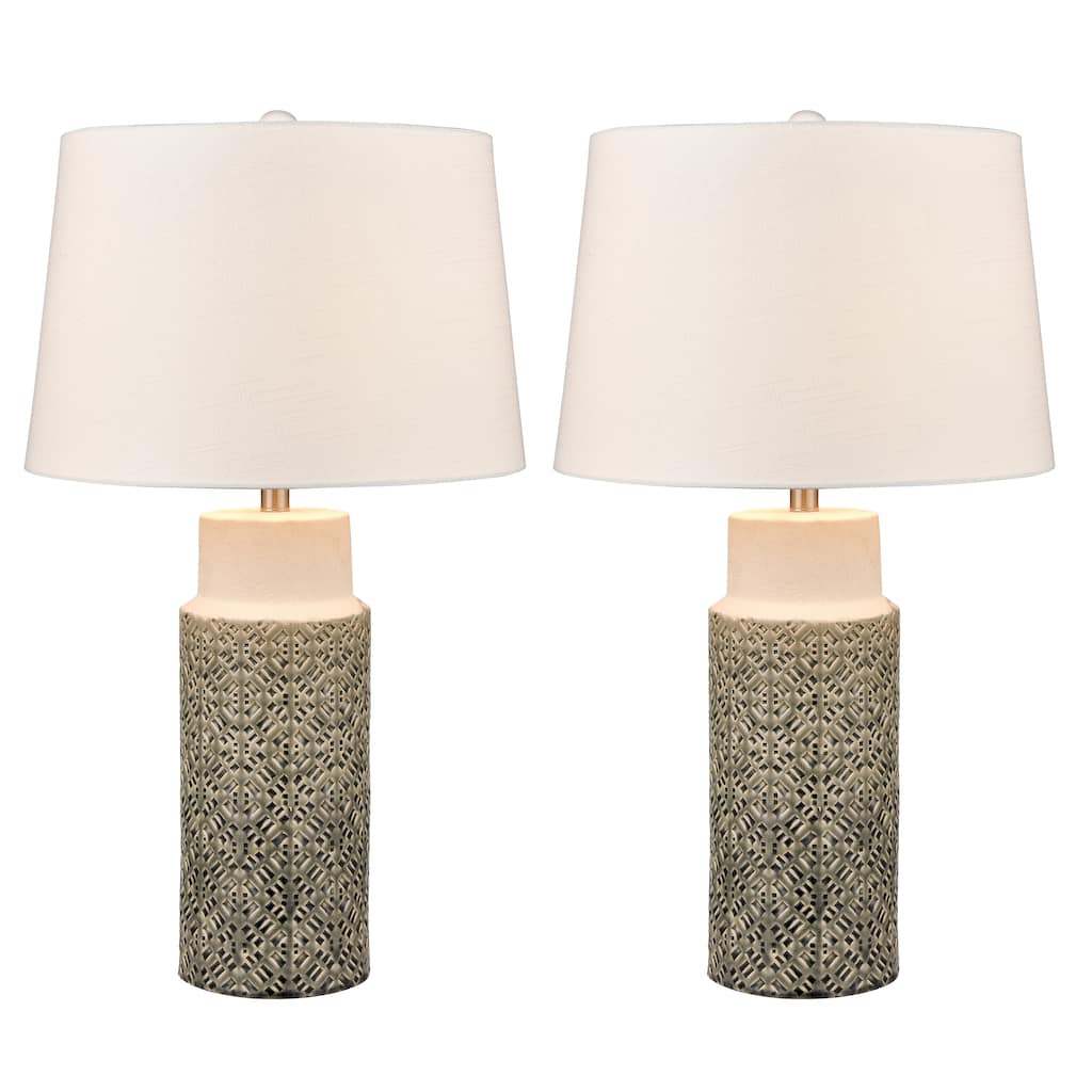 Atlas Lighting Tula 30'' High 1-Light Table Lamp - Set of 2 - Gray - 30 inch High