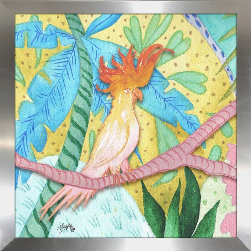 "Playful Parrot (Square)" Print on Acrylic
