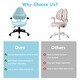preview thumbnail 5 of 6, Ergonomic Children Kids Study Desk Chair Swivel Chair with Adjustable Height Mesh Mid-Back, Blue