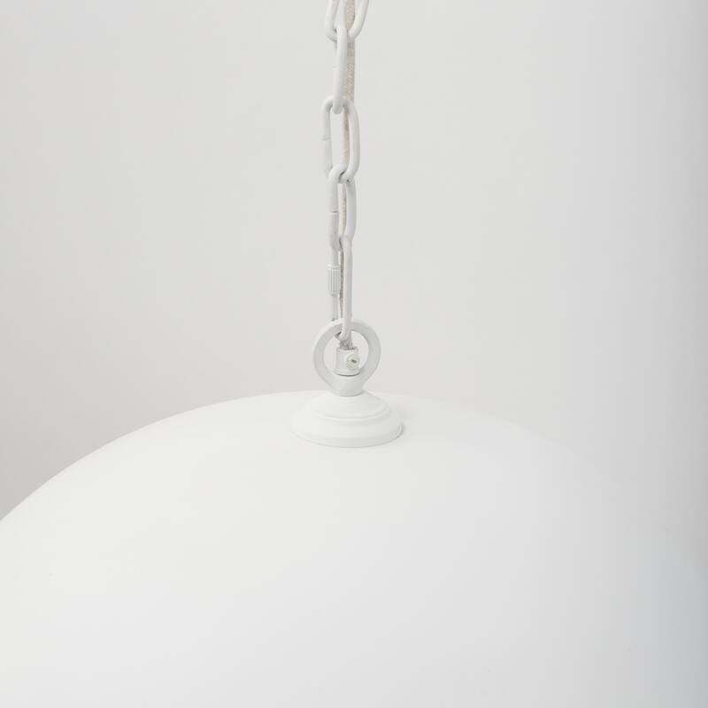 Juniper Matte White And Gold Dome Pendant Light