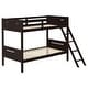 preview thumbnail 11 of 34, Luxury Twin-over-Twin Bunk Bed with Angled Ladder, White