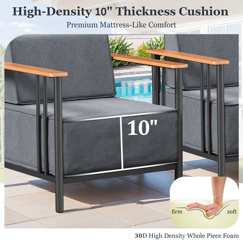 Pocassy 8PCS Sofa Chair Table with Ottoman