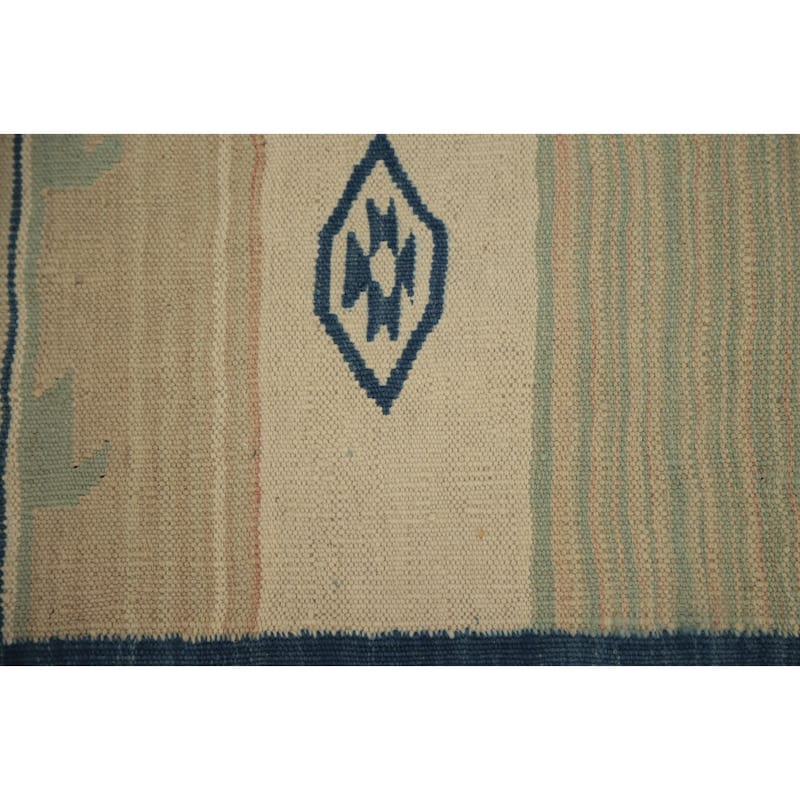 Hand Woven Oriental 100% Wool Carpet Southwestern Tribal Multi-Colored Kilim Area Rug - 4' 7'' X 3' 3''
