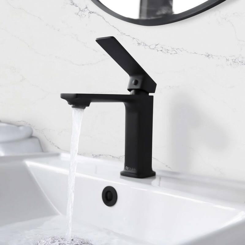 Stylish Vita Single Handle 6" Bathroom Faucet B-102C & B-102N - Matte Black