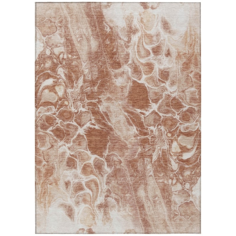 HomeRoots Abstract Transitional Rectangle Outdoor Rug