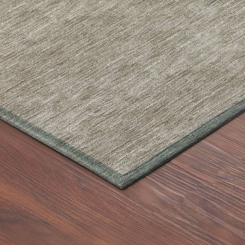 Machine Washable Indoor/ Outdoor Contemporary Blox Chantille Rug