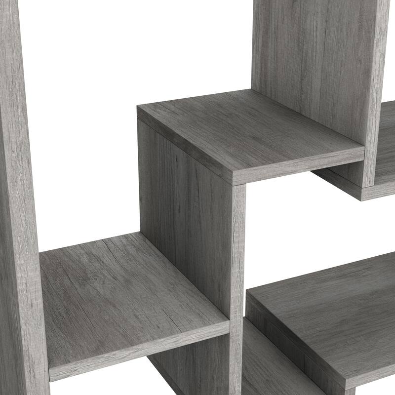 DH BASIC Modern 73-inch 8-Open Shelf Display Bookcase by Denhour