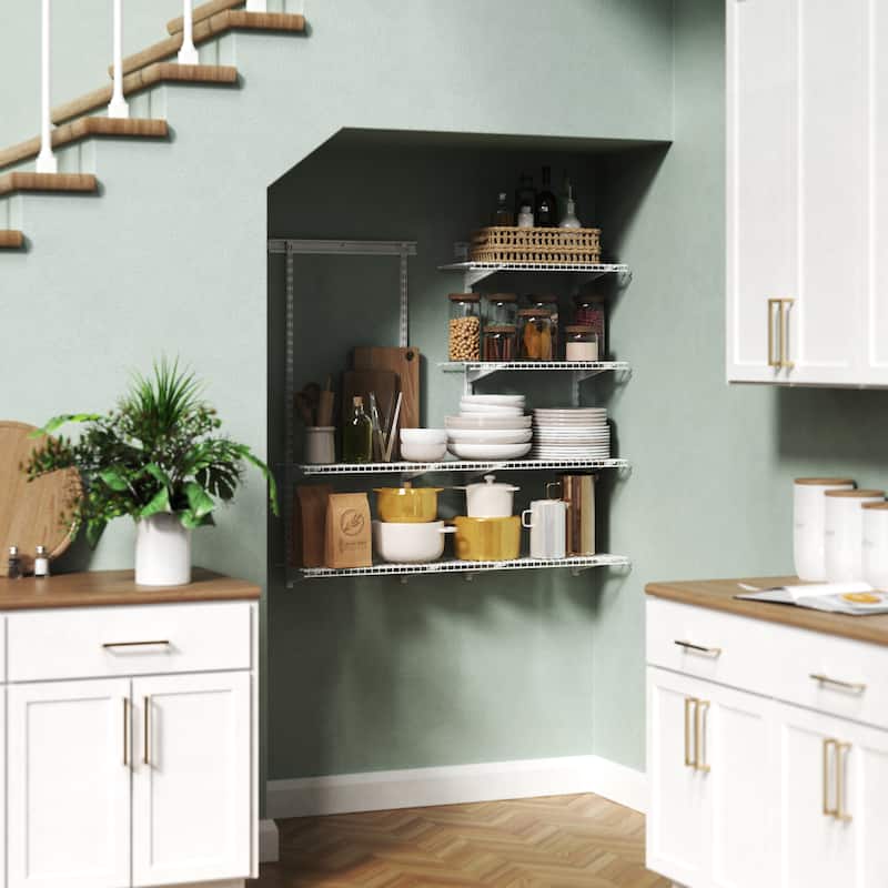 ClosetMaid ShelfTrack 48-72 inch W Adjustable Wire Closet System