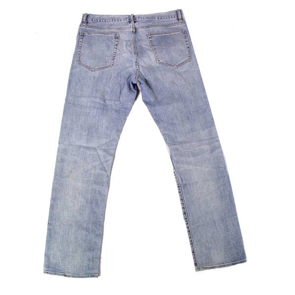 Shop J Crew Mens Jeans Light Wash Blue 33x32 Classic Straight Leg